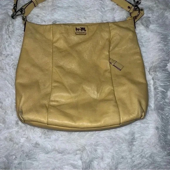 Coach Isabelle Madison Leather Shoulder Bag - Light Yellow Spring SEE PHOTOS